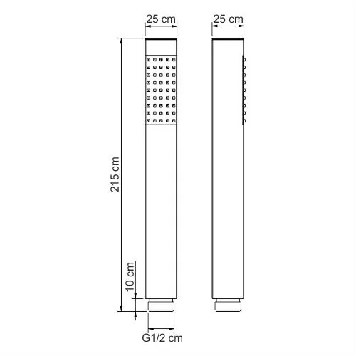 Габаритная схема Душевая лейка Wasserkraft A106