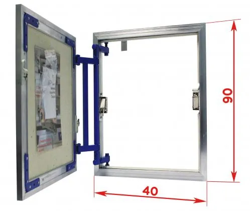 Габаритная схема Ревизионный люк Lyuker AL-KR 90x40, настенный