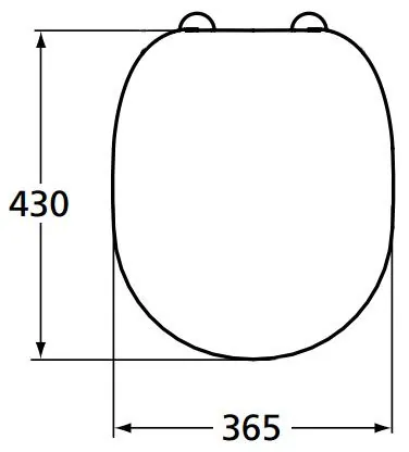 Габаритная схема Крышка-сиденье Ideal Standard Connect E712801