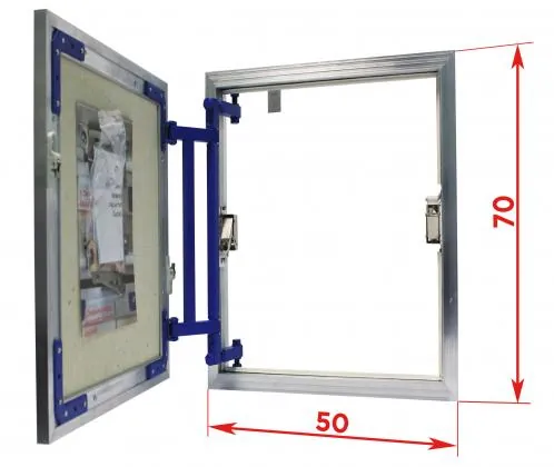 Габаритная схема Ревизионный люк Lyuker AL-KR 70x50, настенный