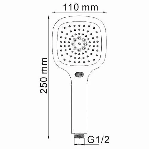 Габаритная схема Душевая лейка Wasserkraft A065