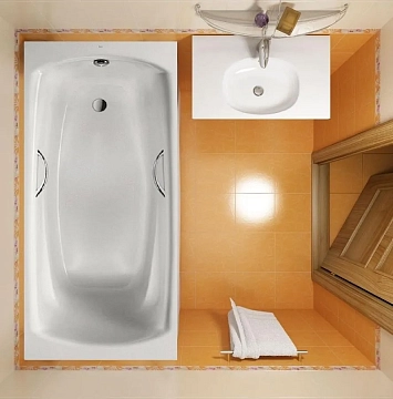 Стальная ванна Roca Swing 180x80  - фото 3