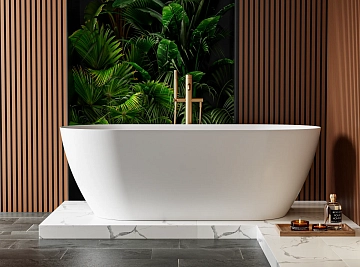 Ванна из искусственного камня Cezares Solid Surface CZR-RELAX-170-80-57-SSB 170x80  - фото 5