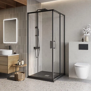 Душевой уголок BelBagno Luce A-2-90-C-NERO 