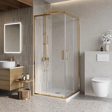 Душевой уголок BelBagno Luce A-2-90-C-ORO 