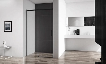 Душевая дверь в нишу BelBagno Acqua ACQUA-BF-1-150-C-NERO  - фото 2
