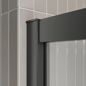 Душевая дверь в нишу BelBagno Luce BF-1-120-C-NERO  - фото 5