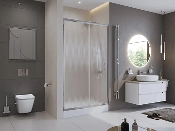 Душевая дверь в нишу BelBagno Uno-195 BF-1-140-CH-CR  - фото 2