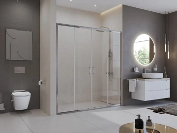 Душевая дверь в нишу BelBagno Uno-195 UNO-195-BF-2-180-C-Cr  - фото 2