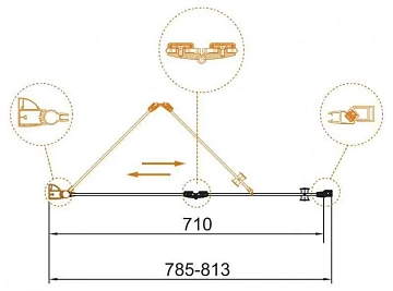 Душевая дверь в нишу Cezares Eco O-BS-12-80-C-Cr  - фото 2