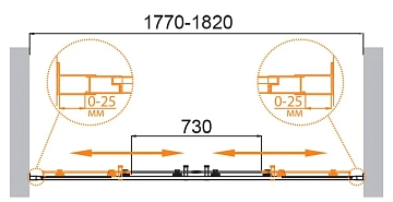 Душевая дверь в нишу Cezares Molveno BF-2-180-C-Cr-IV  - фото 2