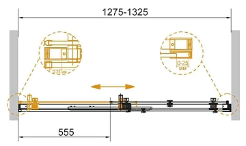 Душевая дверь в нишу Cezares Stylus-Soft BF-1-130-C-Cr  - фото 2