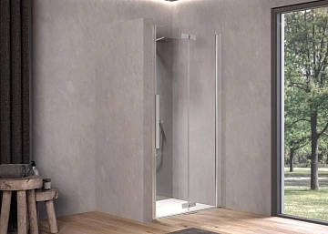 Душевая дверь в нишу Kolpa San Polaris Fold N 90 см R silver 