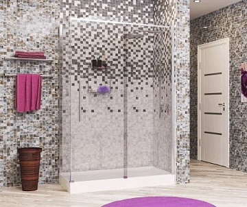 Душевая дверь в нишу Wasserkraft Dinkel 58R30 / Alme 15R30 130 см  - фото 3