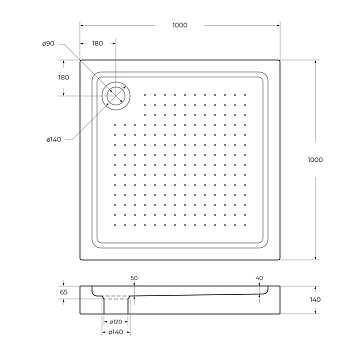 Поддон для душа BelBagno TRAY-BB-A-100-15-W 100x100  - фото 5