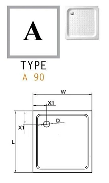Поддон для душа Cezares TRAY-A-A-90-15-W0  - фото 2