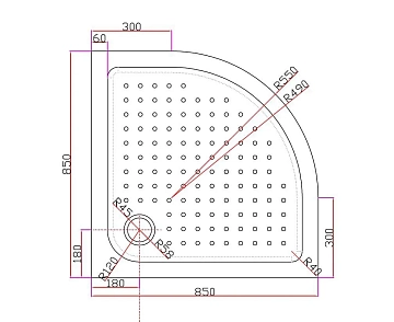Поддон для душа Cezares TRAY-A-R-85-550-15-W  - фото 4