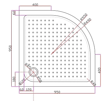 Поддон для душа Cezares TRAY-A-R-95-550-15-W  - фото 4