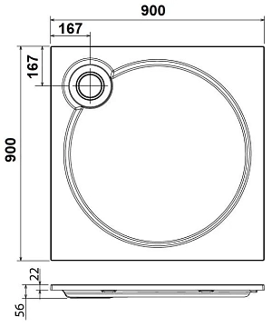 Поддон для душа Cezares TRAY-S-A-90-56-W  - фото 3