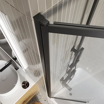 Шторка на ванну BelBagno Luce VF-11-90/145-C-NERO  - фото 3