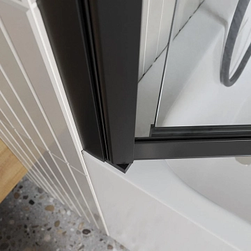 Шторка на ванну BelBagno Luce VF-11-90/145-C-NERO  - фото 4