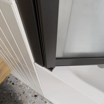 Шторка на ванну BelBagno Luce VF-11-90/145-P-NERO  - фото 4