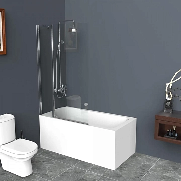 Шторка на ванну BelBagno Uno UNO-V-11-100/150-C-Cr  - фото 2