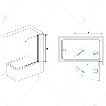 Шторка на ванну RGW Screens SC-109B 70x150  - фото 4
