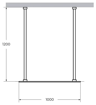 Душевая перегородка Cezares Liberta L-2-100-120-GR-Cr  - фото 2