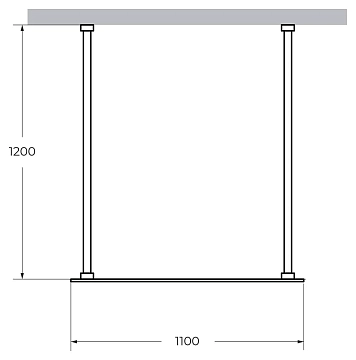 Душевая перегородка Cezares Liberta L-2-110-120-BR-Cr  - фото 2