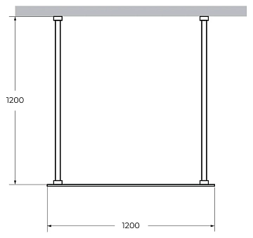 Душевая перегородка Cezares Liberta L-2-120-120-GR-Cr  - фото 2