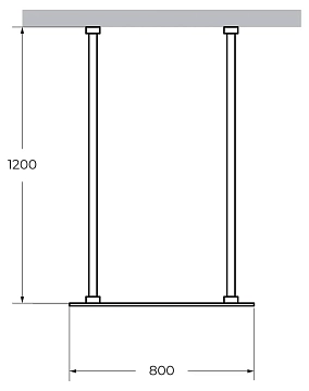Душевая перегородка Cezares Liberta L-2-80-120-GR-Cr  - фото 2