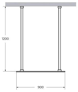 Душевая перегородка Cezares Liberta L-2-90-120-GR-Cr  - фото 2