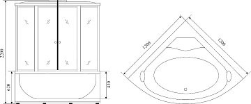 Душевой бокс Timo Standart T-1125  - фото 3