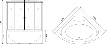 Душевой бокс Timo Standart T-1135  - фото 3