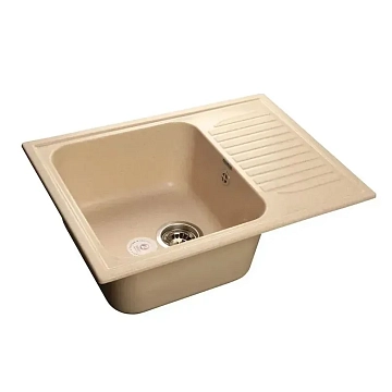 Мойка кухонная GranFest Standart (S-645L) 64.5х50 бежевая 