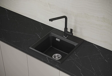 Мойка кухонная Point Мисти 46 PN3011B черный  - фото 3