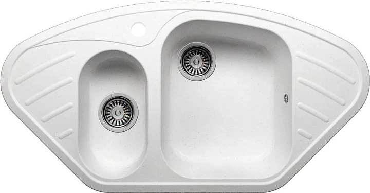 Мойка кухонная Polygran F-14 96х50 белая №26