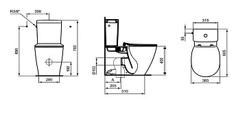 Унитаз-компакт Ideal Standard Connect AquaBlade E039701 без бачка и сиденья  - фото 2