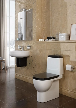 Унитаз-компакт Sanita luxe Best с микролифтом черное сиденье  - фото 3