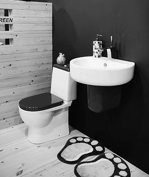 Унитаз-компакт Sanita luxe Best с микролифтом черное сиденье  - фото 4