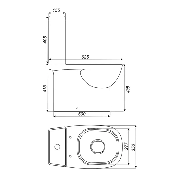 Унитаз-компакт Sanita luxe Quadro QDRSLCC01151022 с микролифтом  - фото 3