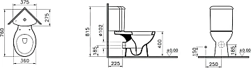 Унитаз-компакт Vitra Arkitekt 9754B003-7201 с микролифтом  - фото 4