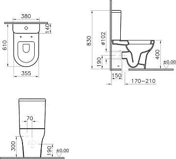 Унитаз-компакт Vitra Zentrum 9012B003-7202 с микролифтом  - фото 4