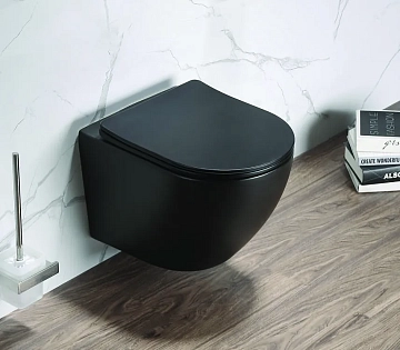 Унитаз подвесной Azario Grado AZ0046MBSP безободковый  - фото 2