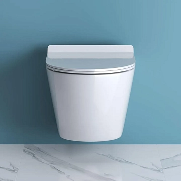 Унитаз подвесной BelBagno Sfera-R BB046CHR/BB2111SC безободковый  - фото 3