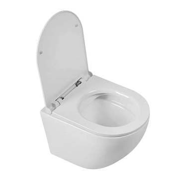 Унитаз подвесной BelBagno Sfera-R BB046CHR/BB902SC безободковый  - фото 2