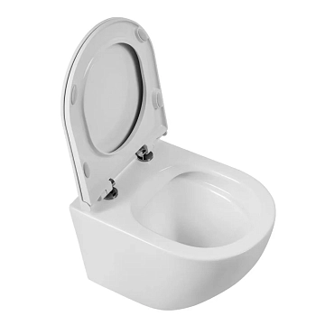 Унитаз подвесной BelBagno Sfera-R BB046CHR/BB902SC безободковый  - фото 3