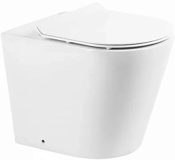Унитаз приставной BelBagno Flay-R BB1003CBR/BB865SC безободковый 