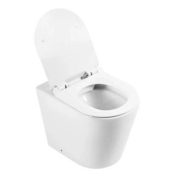 Унитаз приставной BelBagno Flay-R BB1003CBR/BB865SC безободковый  - фото 4
